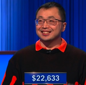 Jamie Ding, today's Jeopardy! winner (for the March 13, 2026 game.)