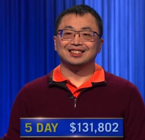 Jamie Ding, today's Jeopardy! winner (for the March 19, 2026 game.)