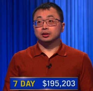 Jamie Ding, today's Jeopardy! winner (for the March 22, 2026 game.)