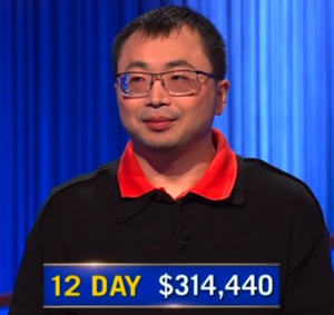 Jamie Ding, today's Jeopardy! winner (for the March 30, 2026 game.)