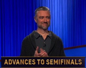 Sean Gunn, today's Celebrity Jeopardy! winner (for the March 27, 2026 game.)