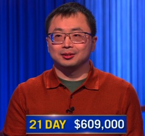 Jamie Ding, today's Jeopardy! winner (for the April 10, 2026 game.)