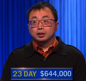 Jamie Ding, today's Jeopardy! winner (for the April 14, 2026 game.)