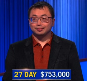 Jamie Ding, today's Jeopardy! winner (for the April 20, 2026 game.)