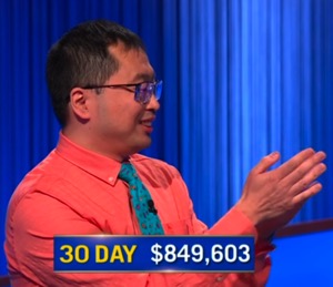 Jamie Ding, today's Jeopardy! winner (for the April 23, 2026 game.)