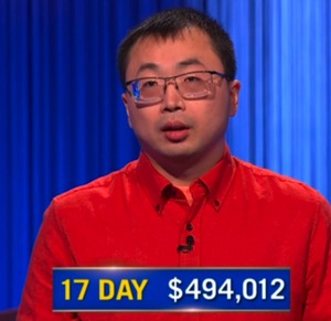 Jamie Ding, today's Jeopardy! winner (for the April 6, 2026 game.)