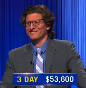 Chris D'Angelo, today's Jeopardy! winner (for the May 22, 2026 game.)