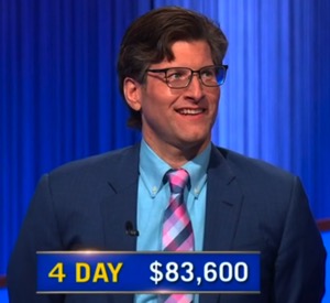 Chris D'Angelo, today's Jeopardy! winner (for the May 25, 2026 game.)