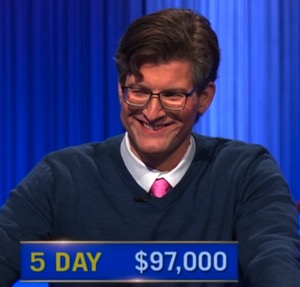 Chris D'Angelo, today's Jeopardy! winner (for the May 26, 2026 game.)