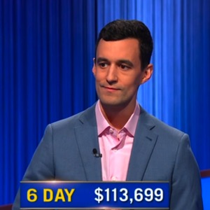 Tristan Williams, today's Jeopardy! winner (for the May 13, 2026 game.)