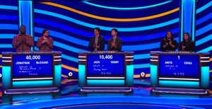 Today's Pop Culture Jeopardy final scores (for the June 4, 2026 game.)