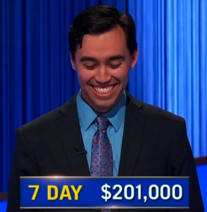 Caleb Groen, today's Jeopardy! winner (for the July 10, 2026 game.)