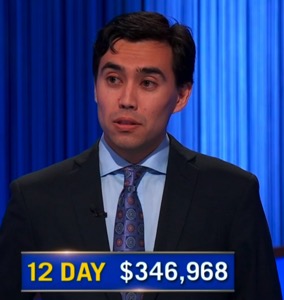 Caleb Groen, today's Jeopardy! winner (for the July 17, 2026 game.)