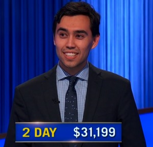Caleb Groen, today's Jeopardy! winner (for the July 3, 2026 game.)